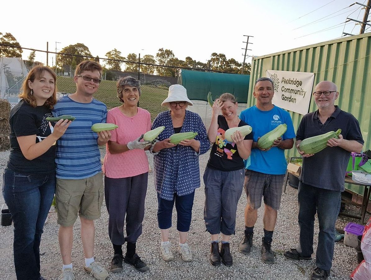 Members at Pentridge Community Garden